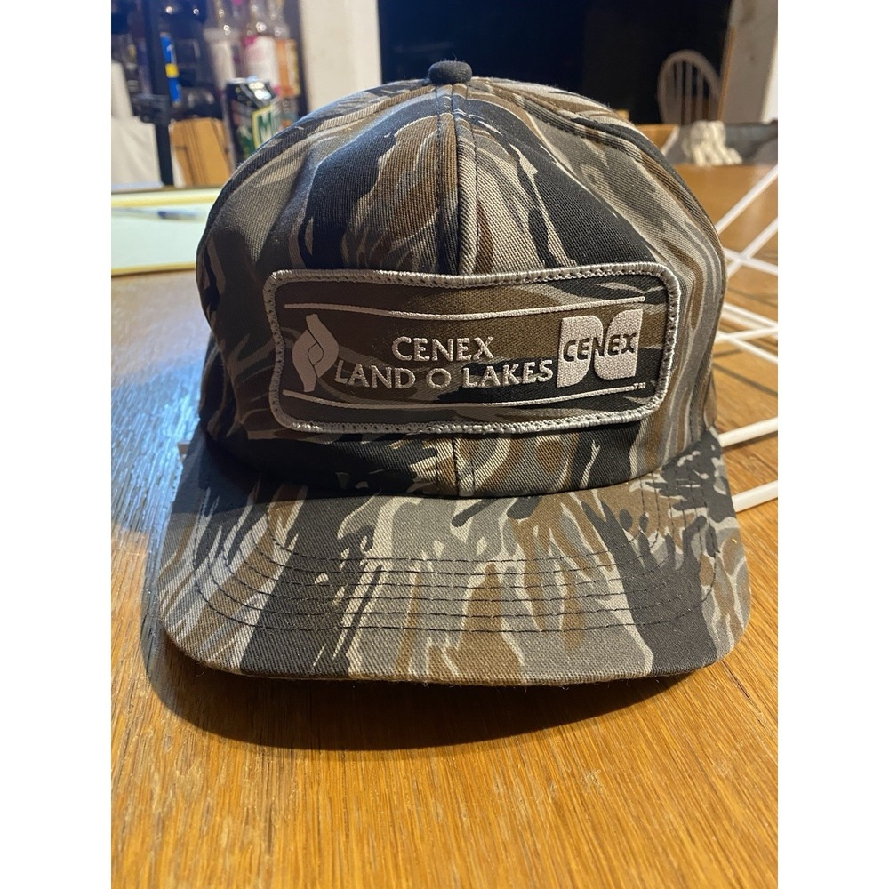 Vintage CENEX Land O‎ Lakes Hat K-Products USA Camo Snapback Trucker Cap Farm
